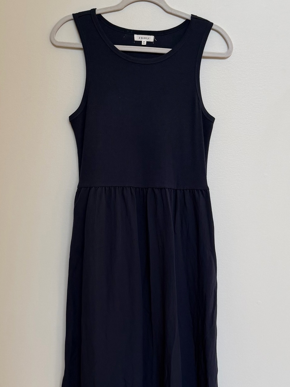 Z Supply Blue Sleeveless Maxi with Gathered Waistline